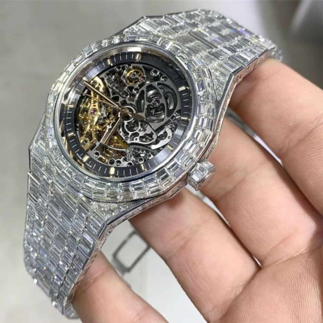 14K White Gold Plated 44MM Men’s Iced Out Watch 2 14K White Gold Plated 44MM Men’s Iced Out Watch - Image 2