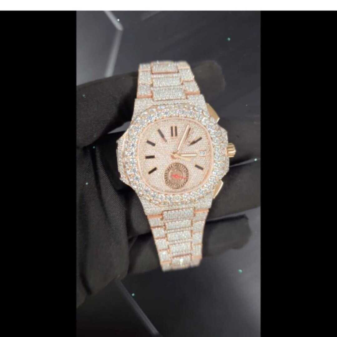 Ultimate Shine Iced Out Moissanite Watch for Men 1 Ultimate Shine Iced Out Moissanite Watch for Men
