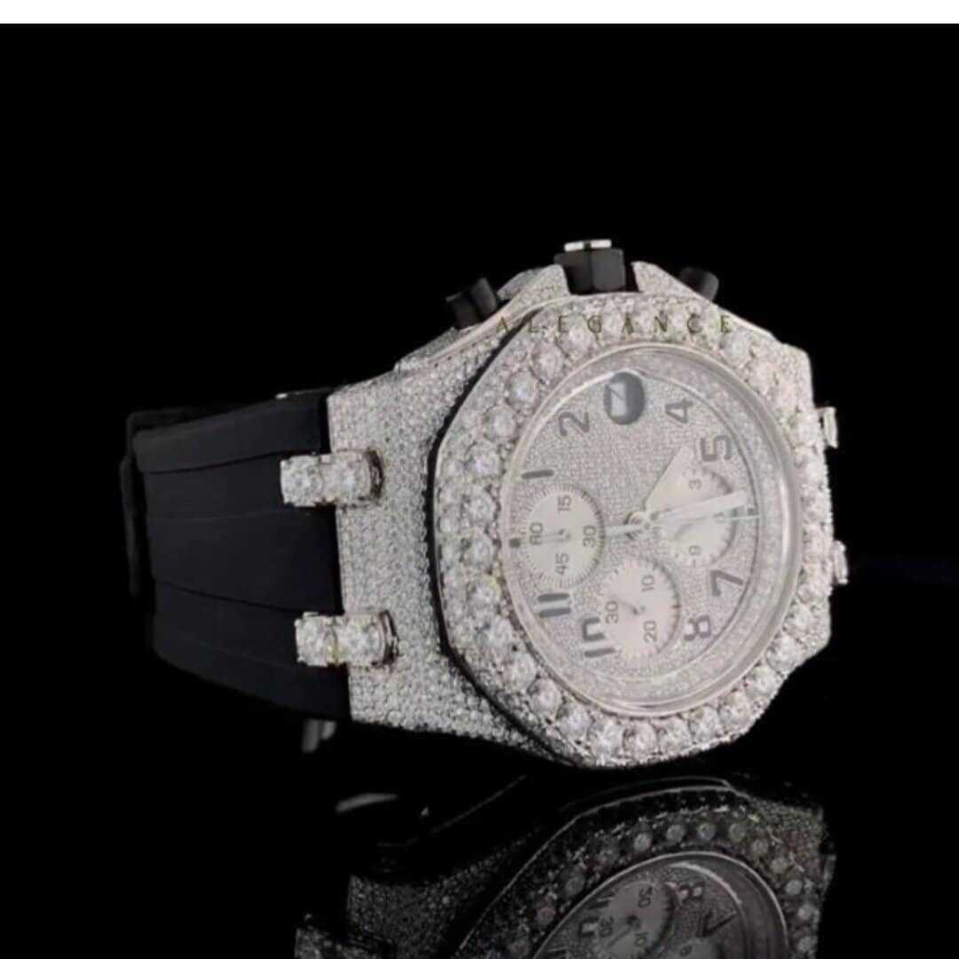 Moissanite Silicone Band Watch | Bold & Modern 2 Moissanite Silicone Band Watch | Bold & Modern - Image 2