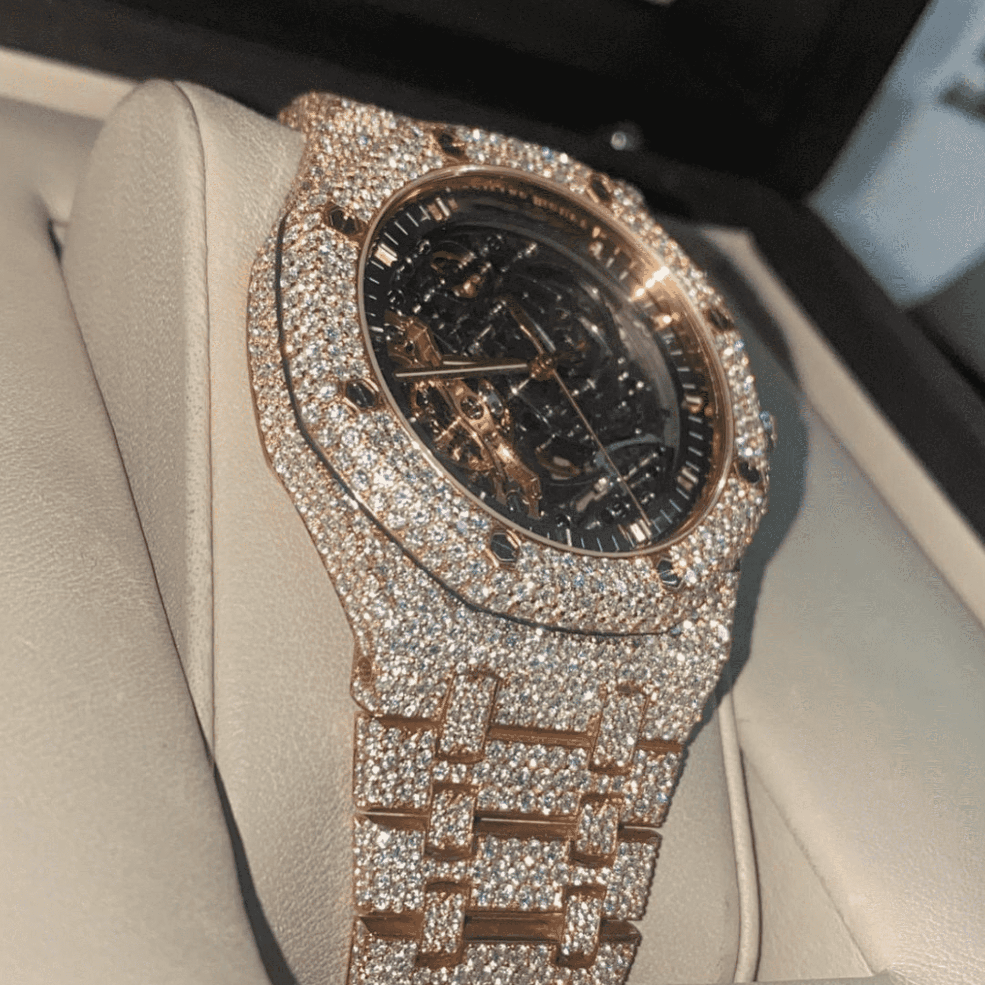 Classic Automatic Watch with Iced Out Bust Down Finish 3 Classic Automatic Watch with Iced Out Bust Down Finish - Image 3