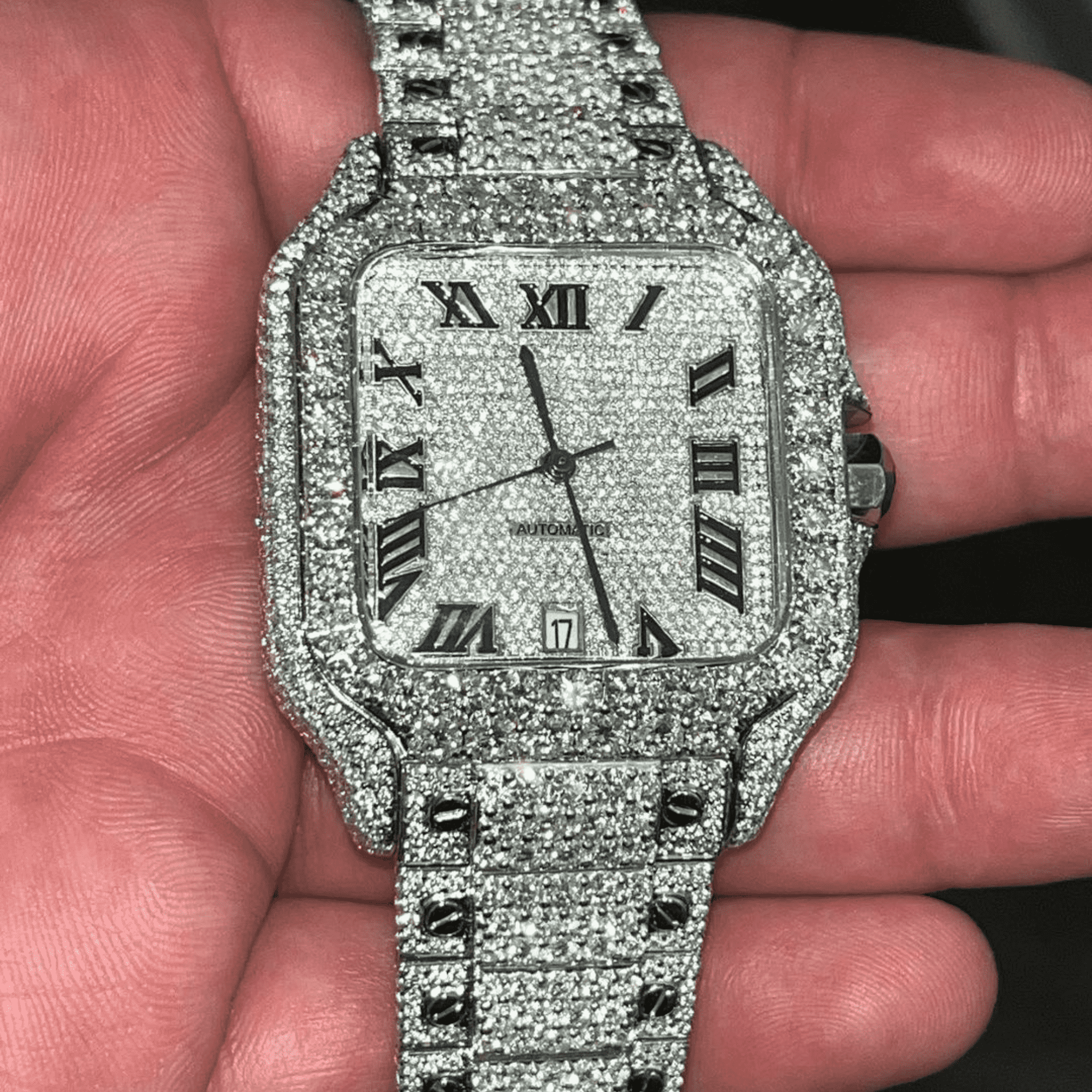 Stainless Steel VVS Moissanite Gift Watch 1 Wholesale Iced Out Moissanite Watches