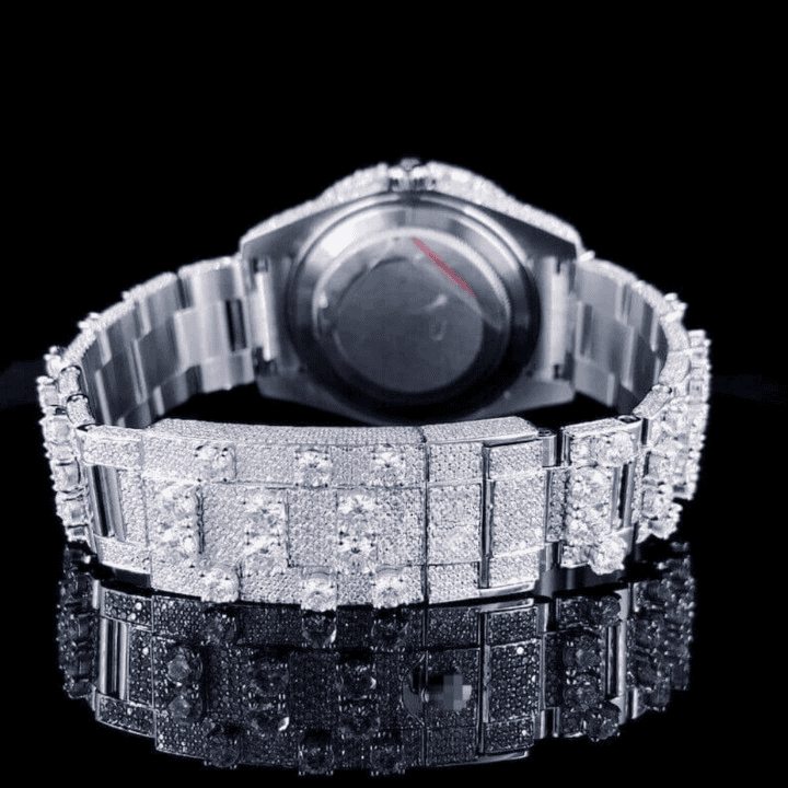 Full Shine Bust Down Iced Out Watches, Moissanite Watches 3 Full Shine Bust Down Iced Out Watches, Moissanite Watches - Image 3
