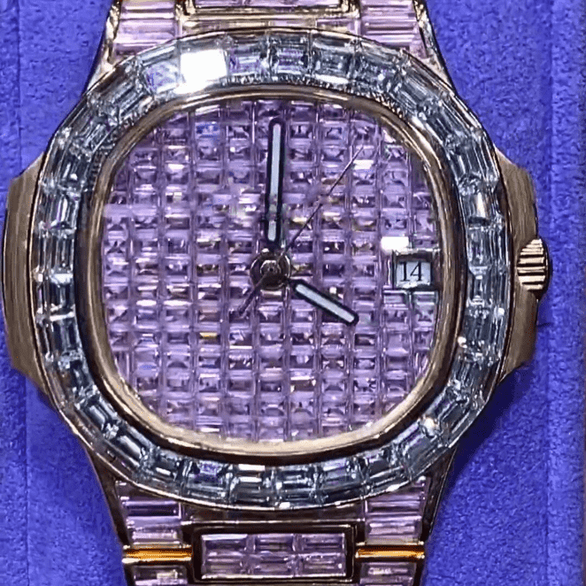 Classic Moissanite Diamond Iced Out Bust Down Automatic Watch for Men 1 Classic Moissanite Diamond Iced Out Bust Down Automatic Watch for Men