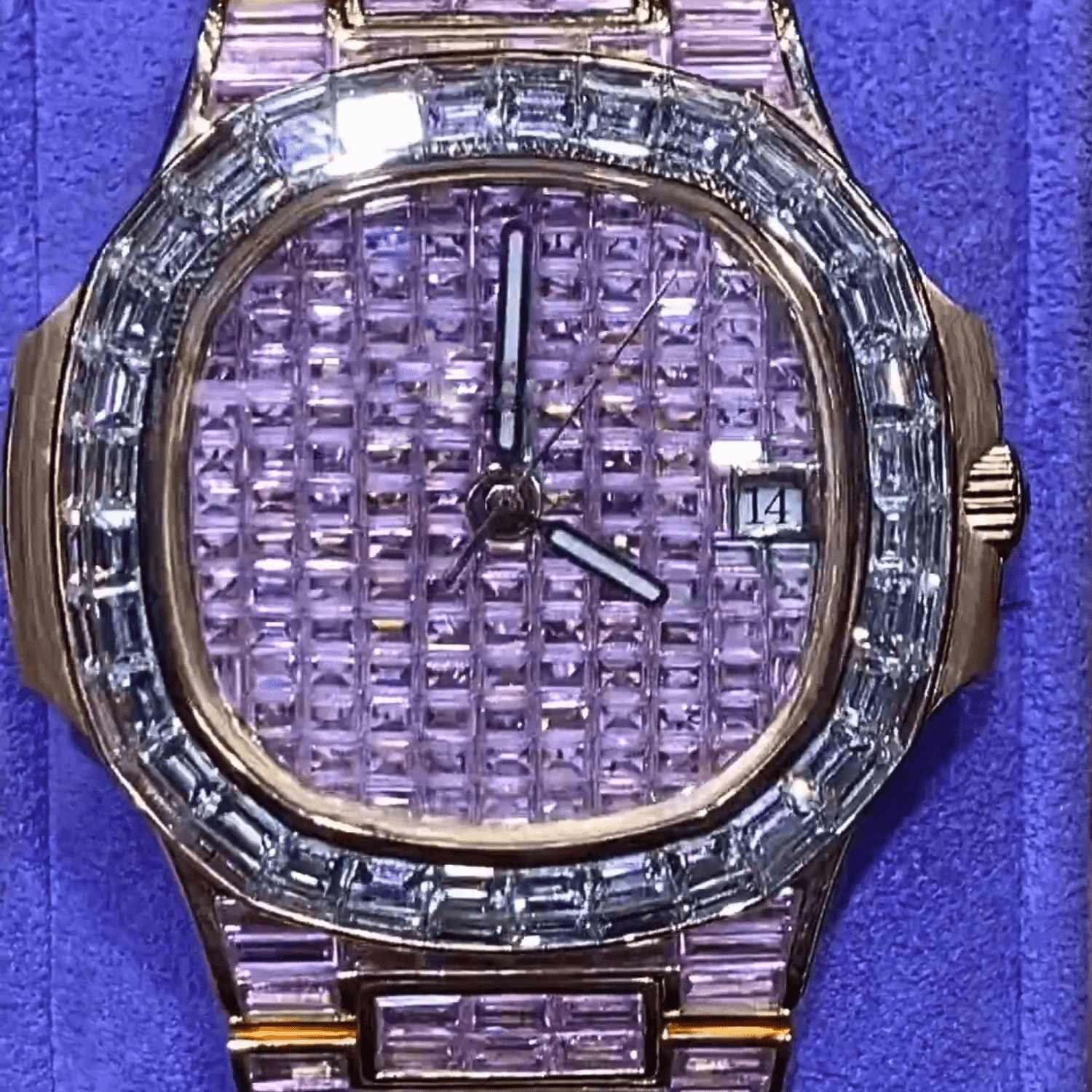 Classic Moissanite Diamond Iced Out Bust Down Automatic Watch for Men 3 Classic Moissanite Diamond Iced Out Bust Down Automatic Watch for Men - Image 3