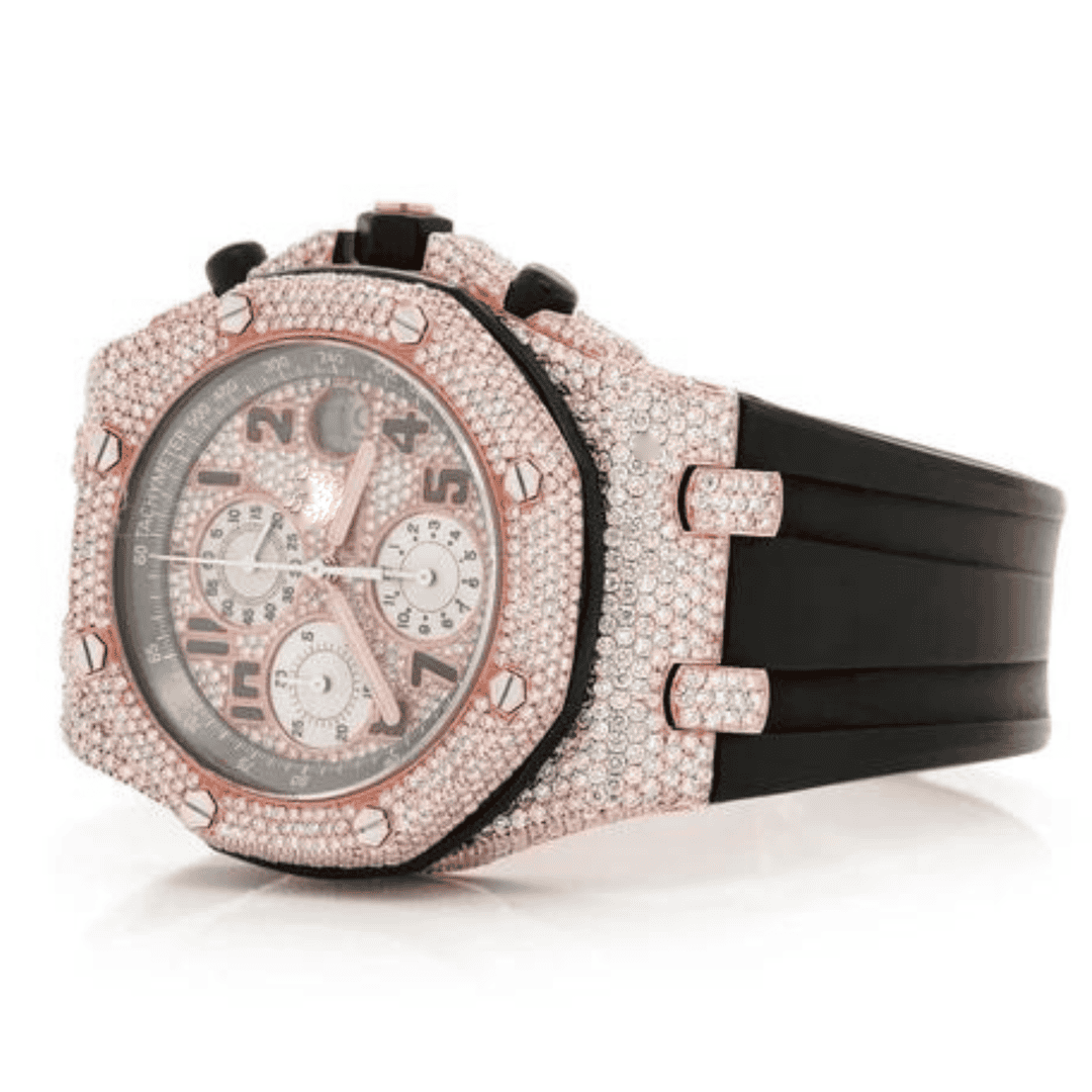 Iced Out Moissanite Watch with Comfortable Silicone Band 3 Iced Out Moissanite Watch with Comfortable Silicone Band - Image 3
