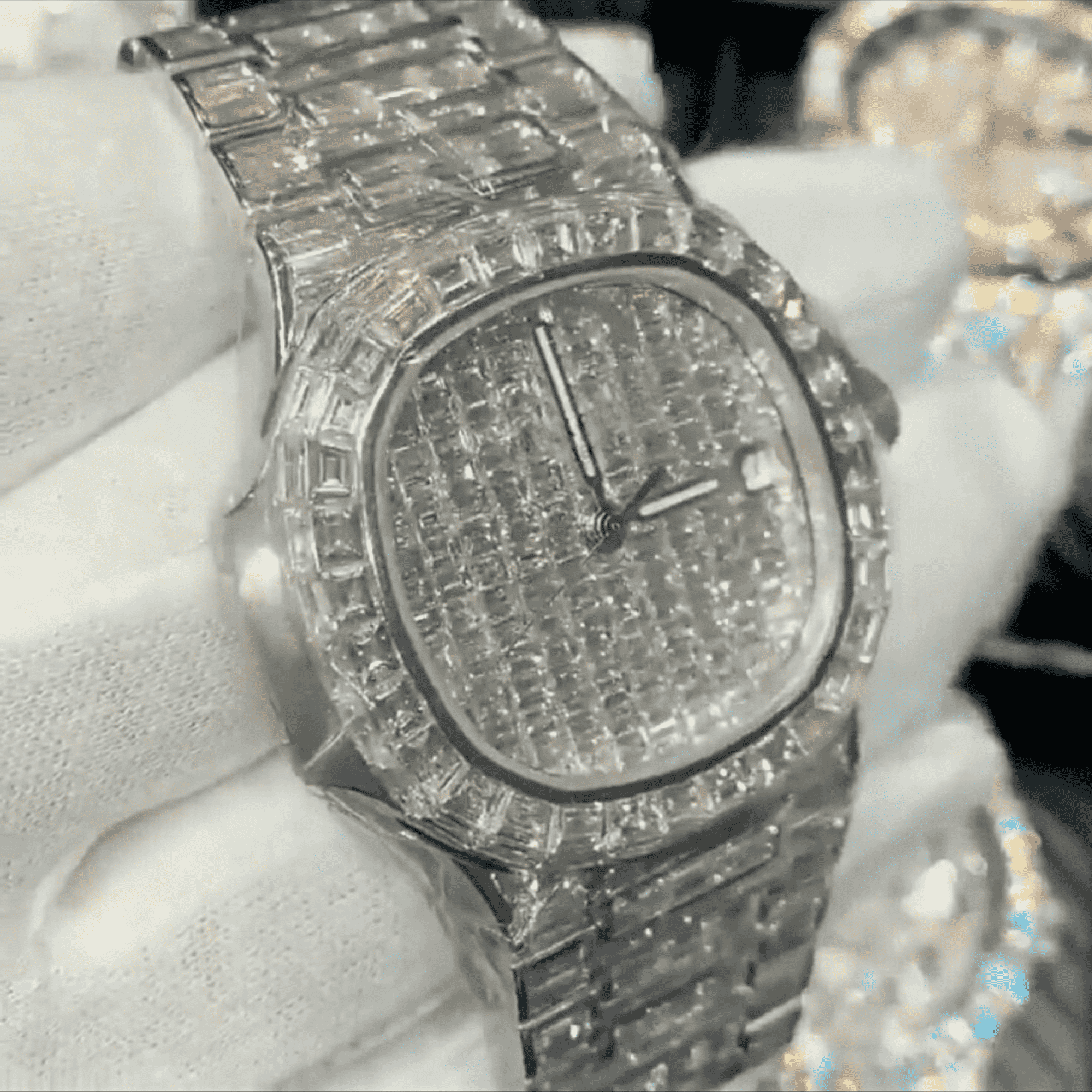 Luxury Iced Out Moissanite VVS Chronograph Watch 3 Luxury Iced Out Moissanite VVS Chronograph Watch - Image 3
