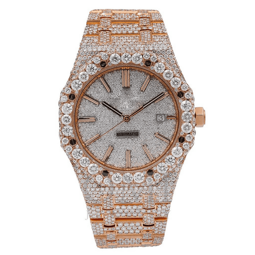 Luxury Iced Out Moissanite Watch for Anniversary 1 Luxury Iced Out Moissanite Watch for Anniversary