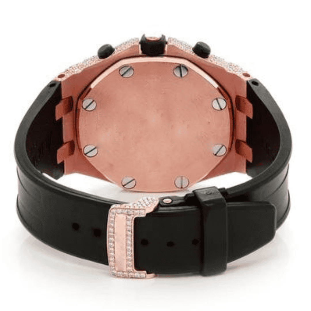 Iced Out Moissanite Watch with Comfortable Silicone Band 2 Iced Out Moissanite Watch with Comfortable Silicone Band - Image 2