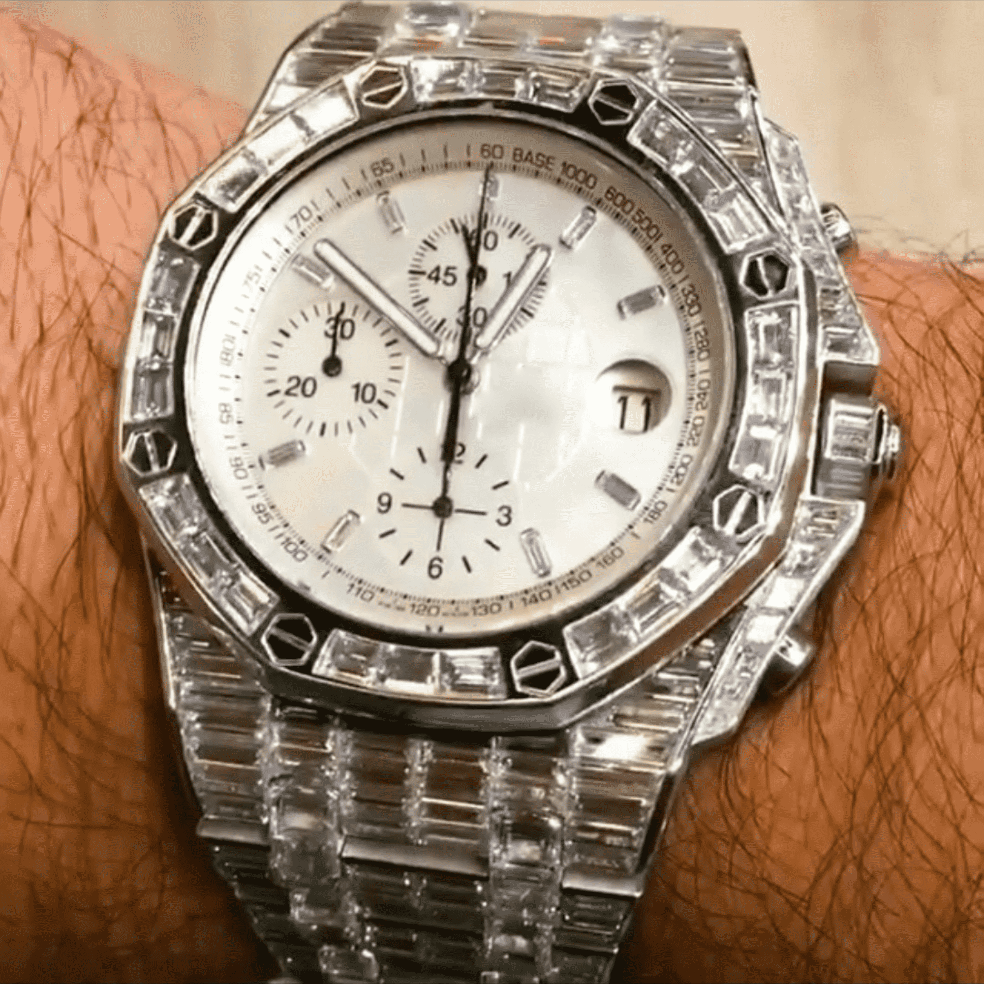 Classic Moissanite Diamond Iced Out Automatic Watch for Men 1 Classic Moissanite Diamond Iced Out Automatic Watch for Men