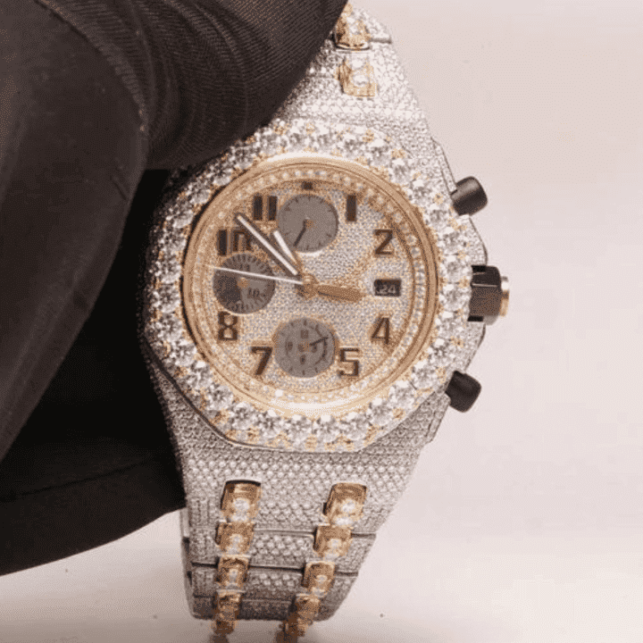 Moissanite Iced Out Watch with Stylish Dial 2 Moissanite Iced Out Watch with Stylish Dial - Image 2
