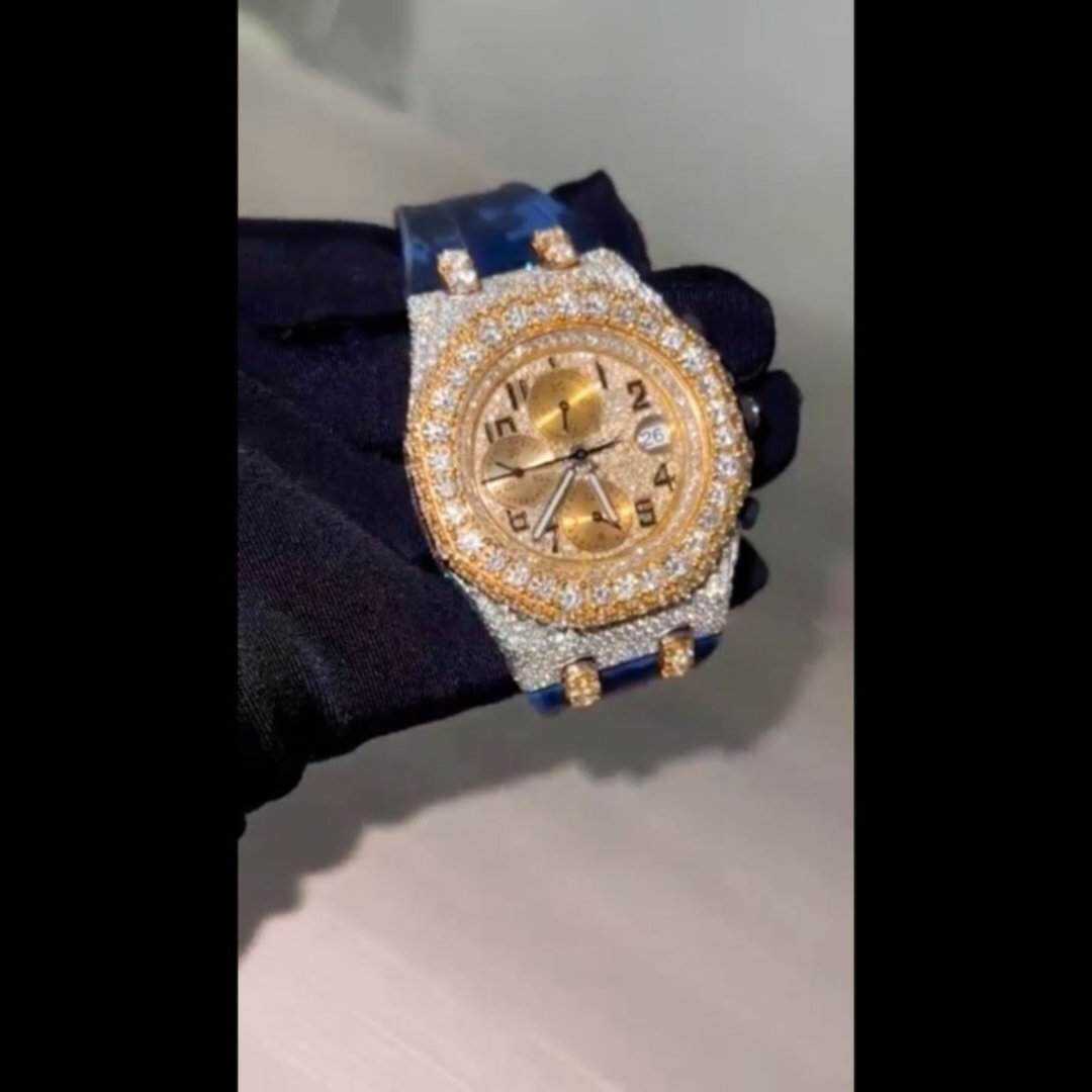 VVS Shine Moissanite Iced Out Watch on Silicone Strap 3 VVS Shine Moissanite Iced Out Watch on Silicone Strap - Image 3
