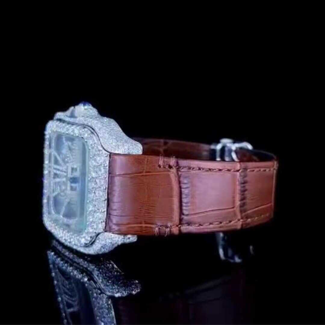 Hip Hop Bust Down Automatic Moissanite Watch 3 Hip Hop Bust Down Automatic Moissanite Watch - Image 3