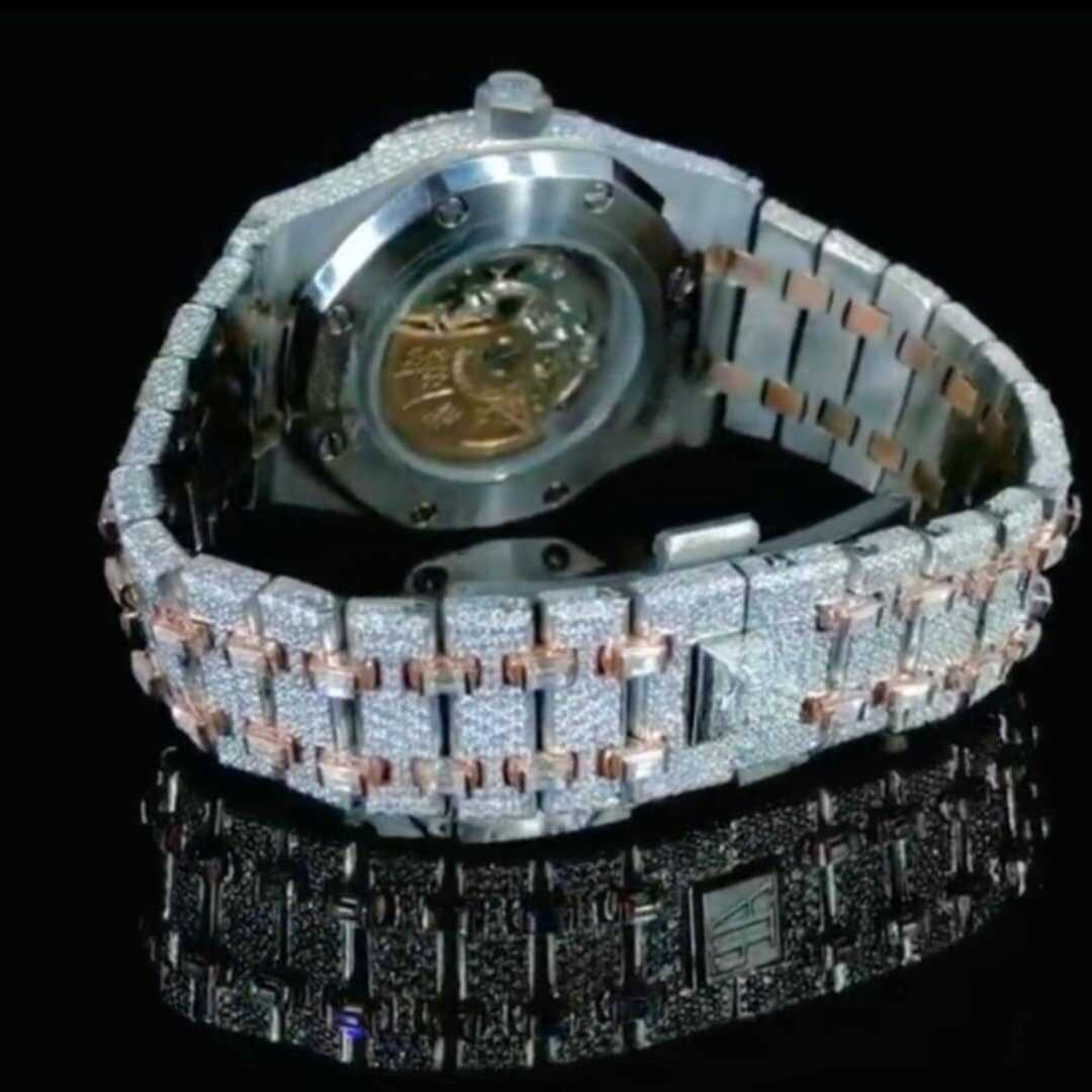 Bust Down Moissanite Watch – Hip Hop Iced Out Style 4 Bust Down Moissanite Watch – Hip Hop Iced Out Style - Image 4