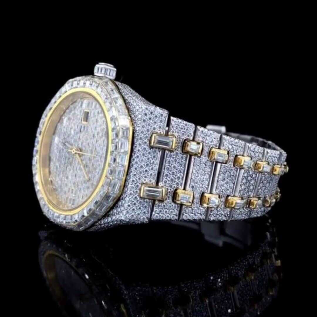 44MM White Gold Plated Hip Hop Iced Out Men's Watch 2 44MM White Gold Plated Hip Hop Iced Out Men's Watch - Image 2