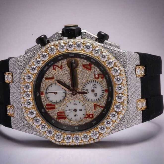 Moissanite Watch with Lightweight Silicone Band