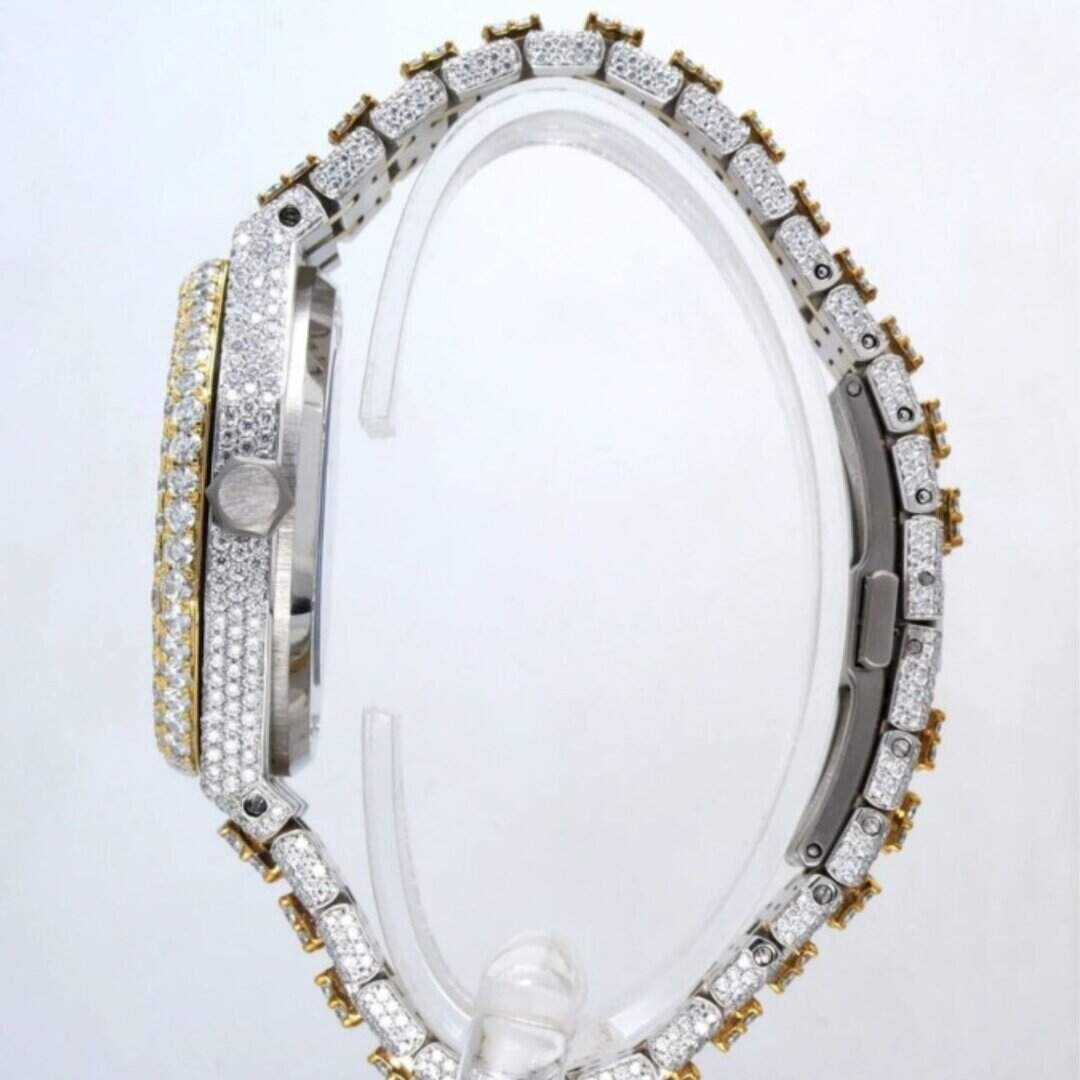 44MM Men’s White Gold Iced Out Watch | Luxury Shine 3 44MM Men’s White Gold Iced Out Watch | Luxury Shine - Image 3