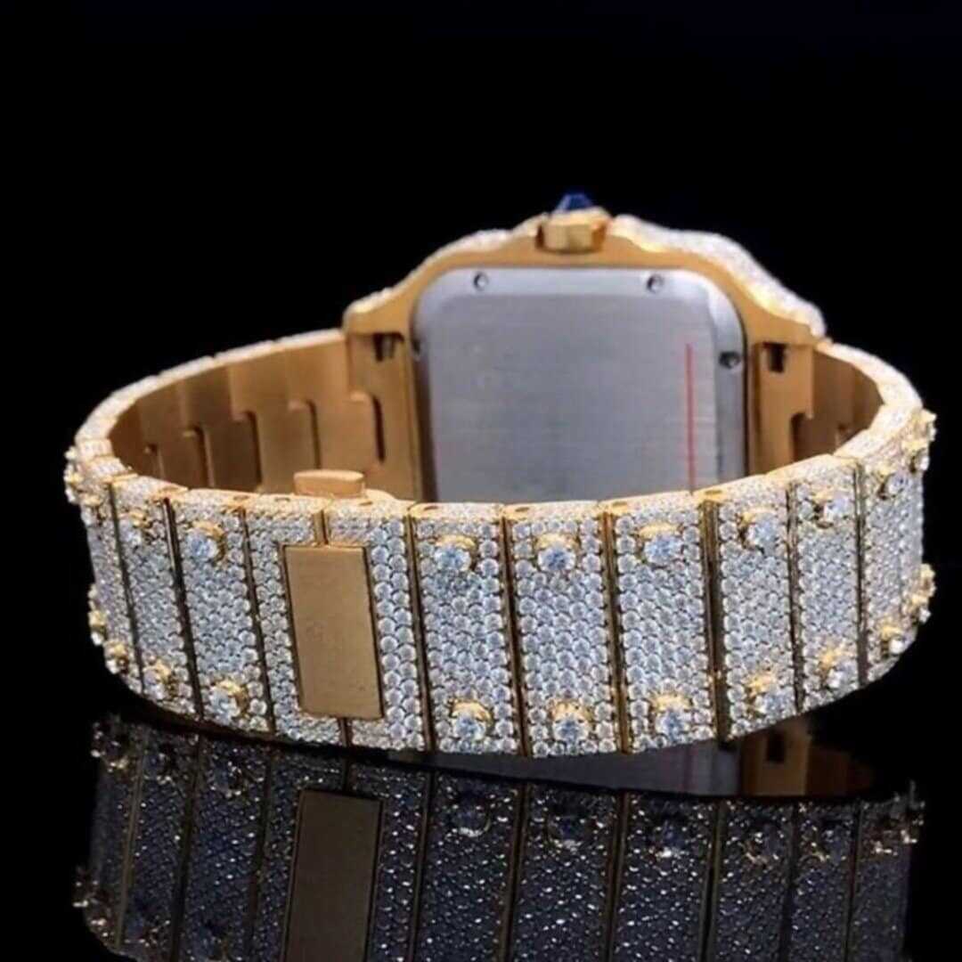 Stainless Steel Diamond-Cut VVS Moissanite Watch for Wedding 6 Stainless Steel Diamond-Cut VVS Moissanite Watch for Wedding - Image 6