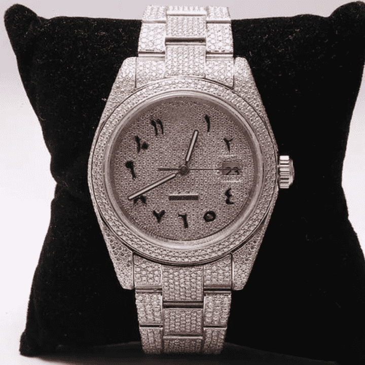Modern Build Bust Down Iced Out Watches, Moissanite Watches 3 Modern Build Bust Down Iced Out Watches, Moissanite Watches - Image 3