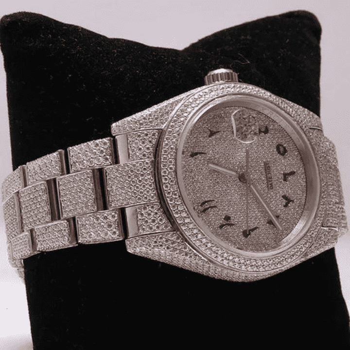 Modern Build Bust Down Iced Out Watches, Moissanite Watches 2 Modern Build Bust Down Iced Out Watches, Moissanite Watches - Image 2