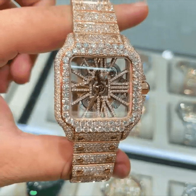 Luxury Moissanite Iced-Out Automatic Watch 1 Luxury Moissanite Iced-Out Automatic Watch