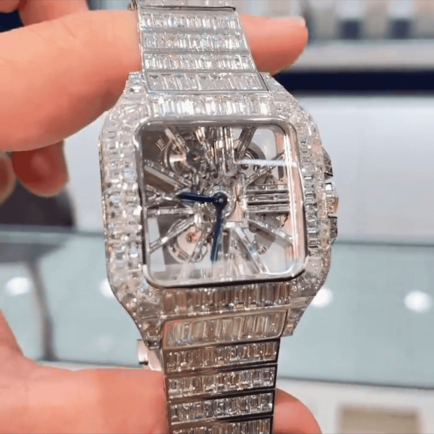 Luxury Moissanite Iced-Out Automatic Watch 2 Luxury Moissanite Iced-Out Automatic Watch - Image 2
