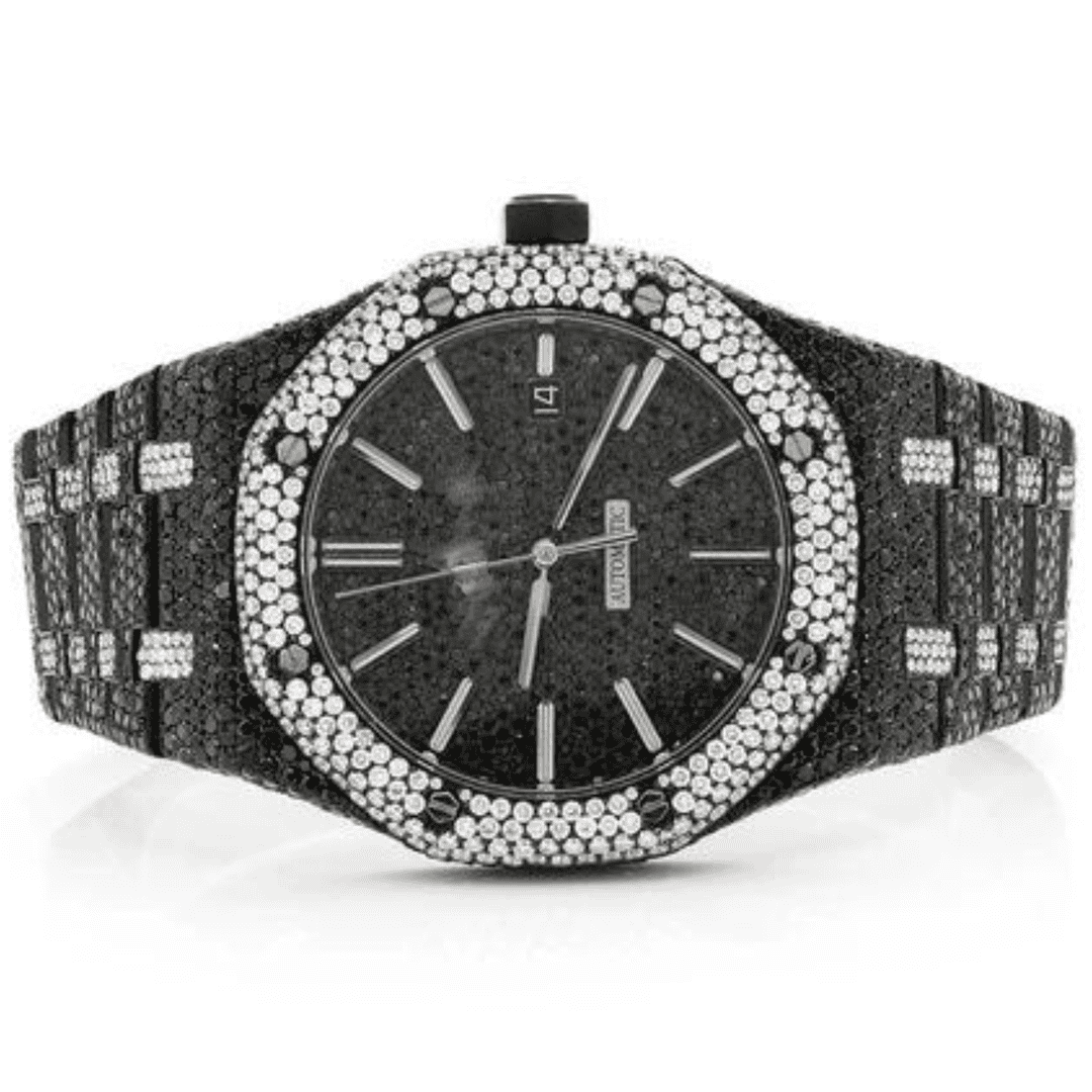 Stainless Steel Iced Out VVS Moissanite Watch for Daily Wear 1 Stainless Steel Iced Out VVS Moissanite Watch for Daily Wear