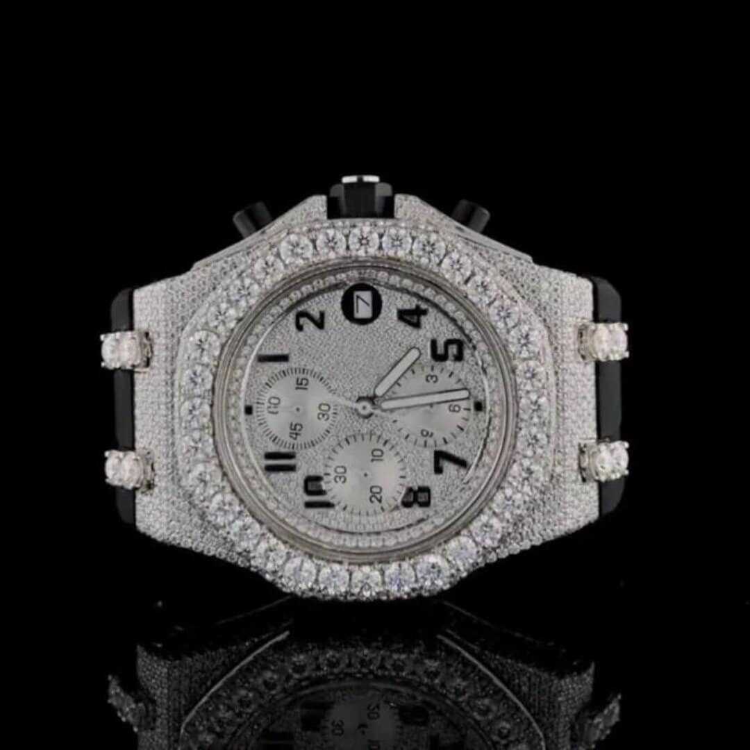 Moissanite Silicone Band Watch | Bold & Modern 1 Moissanite Silicone Band Watch | Bold & Modern
