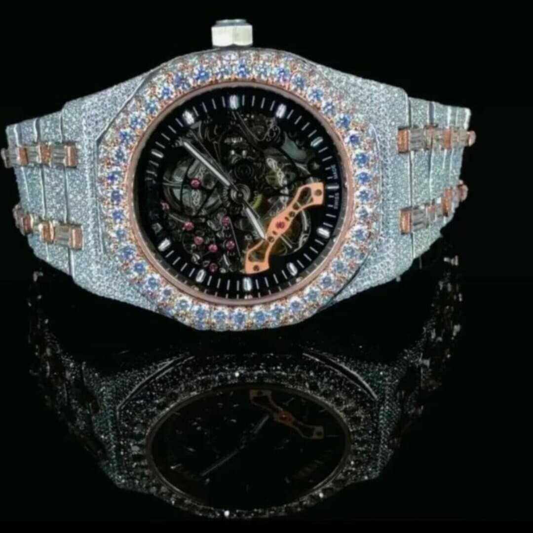 Bust Down Moissanite Watch – Hip Hop Iced Out Style 1 Bust Down Moissanite Watch – Hip Hop Iced Out Style