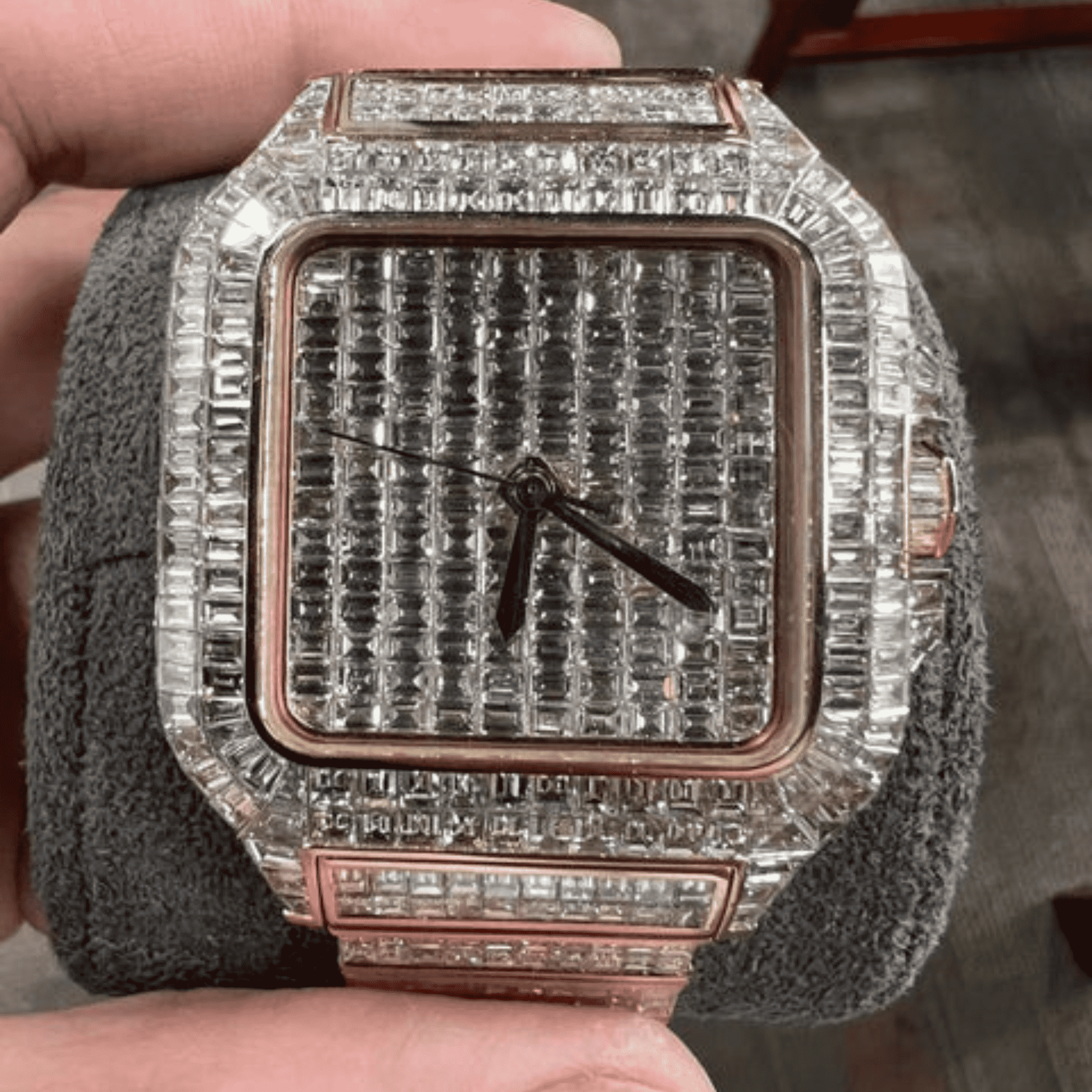 Iced Out Bust Down Moissanite Watch for Ultimate Bling 4 Iced Out Bust Down Moissanite Watch for Ultimate Bling - Image 4