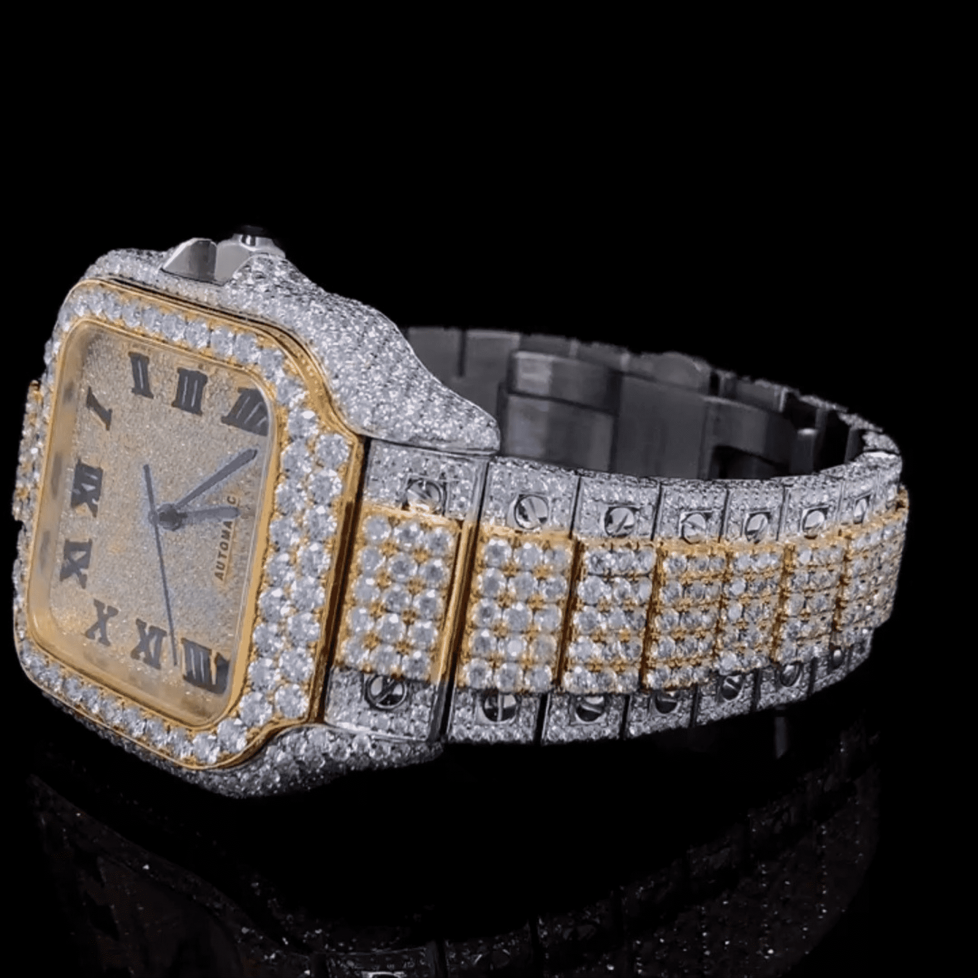 Premium Iced-Out Moissanite Chronograph Watch 4 Premium Iced-Out Moissanite Chronograph Watch - Image 4