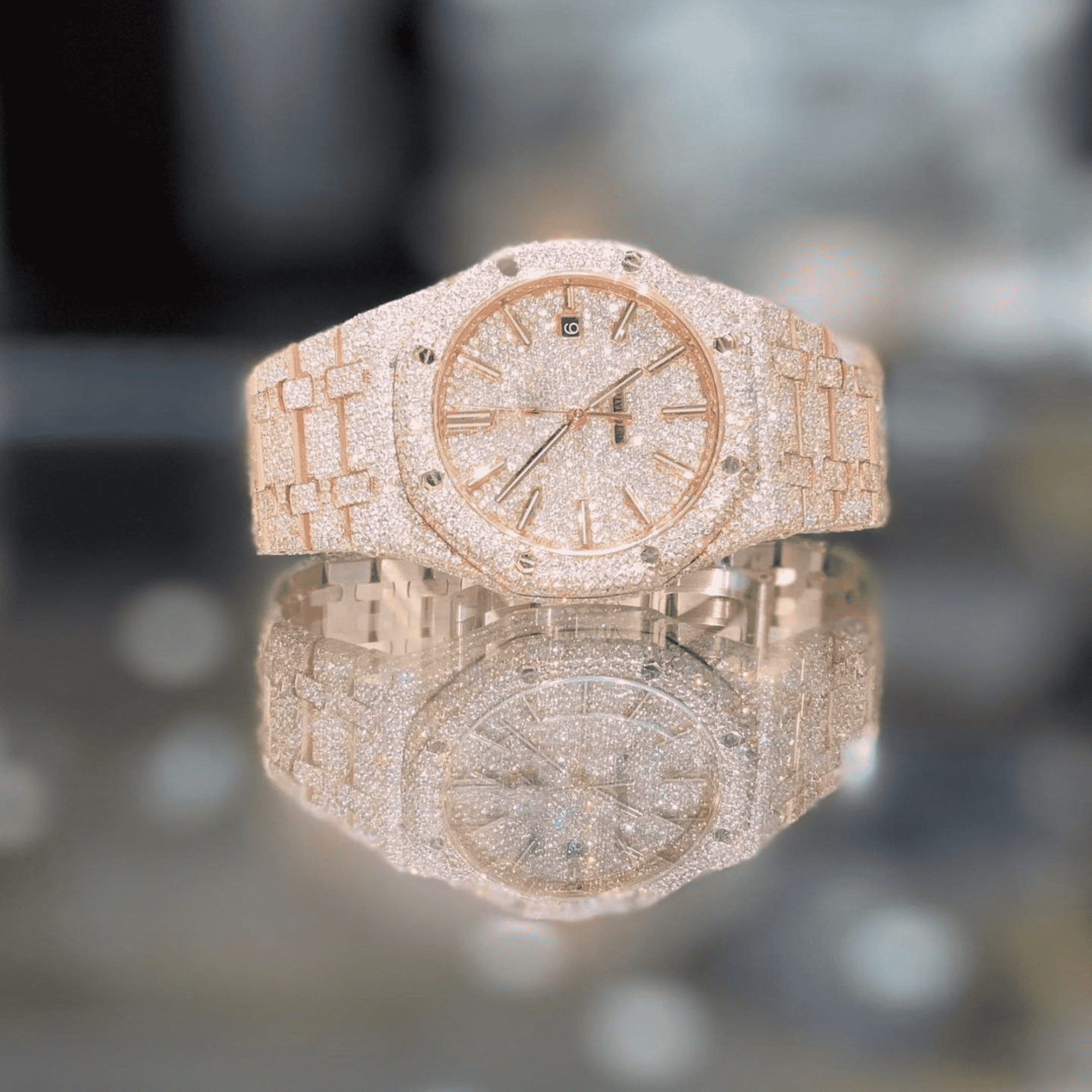 High-Quality Moissanite Diamond Watch Perfect For Gift 1 High-Quality Moissanite Diamond Watch Perfect For Gift