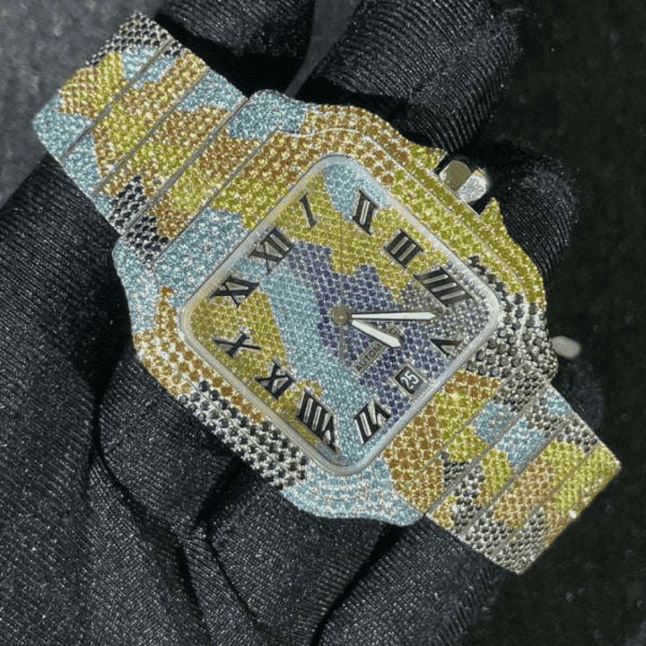Iced Moissanite Watches Luxury Build for Men & Women 1 Iced Moissanite Watches Luxury Build for Men & Women
