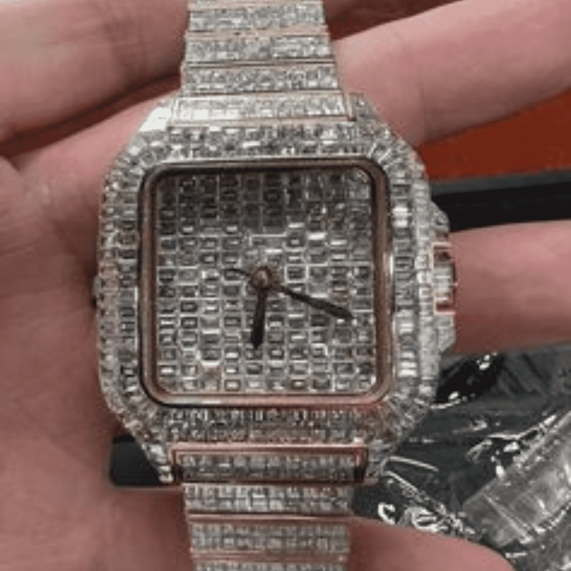 Iced Out Bust Down Moissanite Watch for Ultimate Bling 3 Iced Out Bust Down Moissanite Watch for Ultimate Bling - Image 3