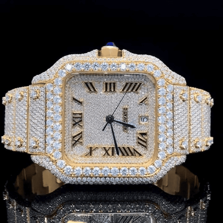 Moissanite Watches Fully Iced Premium Shine for Men & Women 1 Moissanite Watches Fully Iced Premium Shine for Men & Women