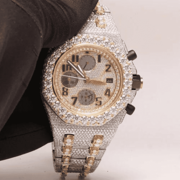 Fully Iced Bust Down Iced Out Watches, Moissanite Watches 3 Fully Iced Bust Down Iced Out Watches, Moissanite Watches - Image 3