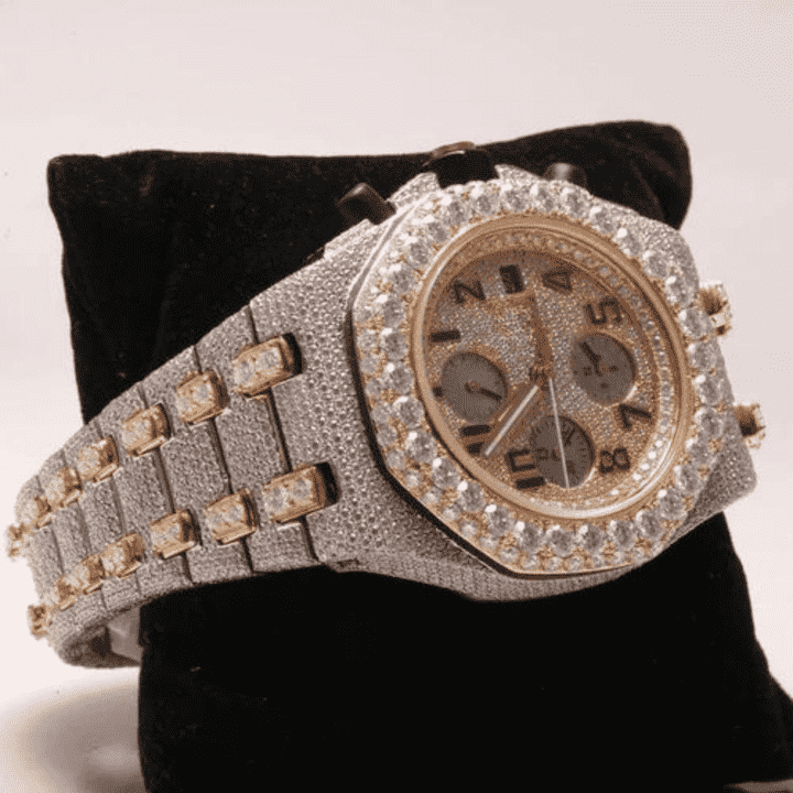 Fully Iced Bust Down Iced Out Watches, Moissanite Watches 2 Fully Iced Bust Down Iced Out Watches, Moissanite Watches - Image 2