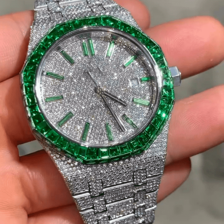 VVS Moissanite Iced Out Watch in Stainless Steel 4 VVS Moissanite Iced Out Watch in Stainless Steel - Image 4