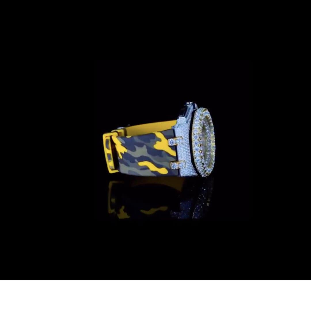 Fully Iced Moissanite Silicone Strap Watch 2 Fully Iced Moissanite Silicone Strap Watch - Image 2