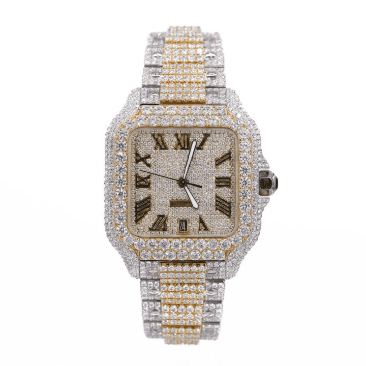 Fashionable Moissanite Watch Diamond Iced Out Automatic Movement For Men 5 Fashionable Moissanite Watch Diamond Iced Out Automatic Movement For Men - Image 5