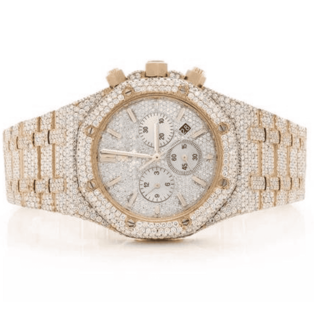 Iced-Out Moissanite Diamond Bust-Down Automatic Watch 6 Iced-Out Moissanite Diamond Bust-Down Automatic Watch - Image 6