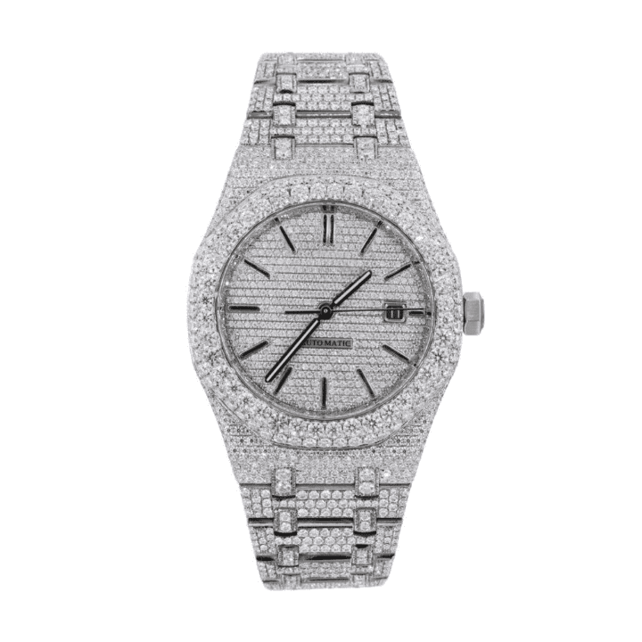 Rich Shine Bust Down Iced Out Watches, Moissanite Watches 1 Rich Shine Bust Down Iced Out Watches, Moissanite Watches