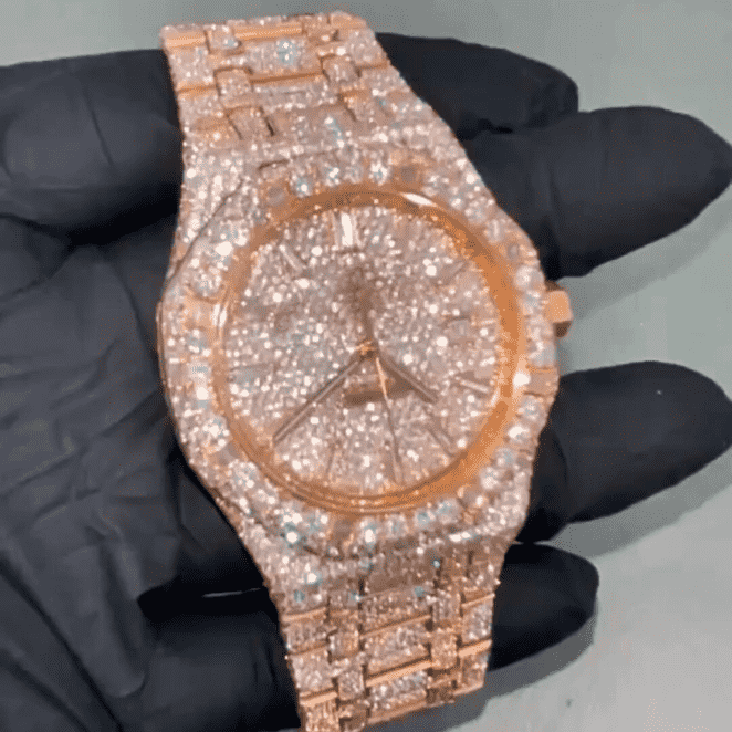 Diamond Moissanite Full Iced Out Luxury Automatic Watch 1 Diamond Moissanite Full Iced Out Luxury Automatic Watch