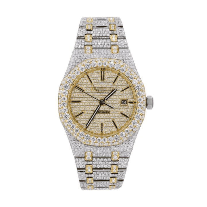 Masterpiece Bust Down Iced Out Watches, Moissanite Watches 1 Masterpiece Bust Down Iced Out Watches, Moissanite Watches