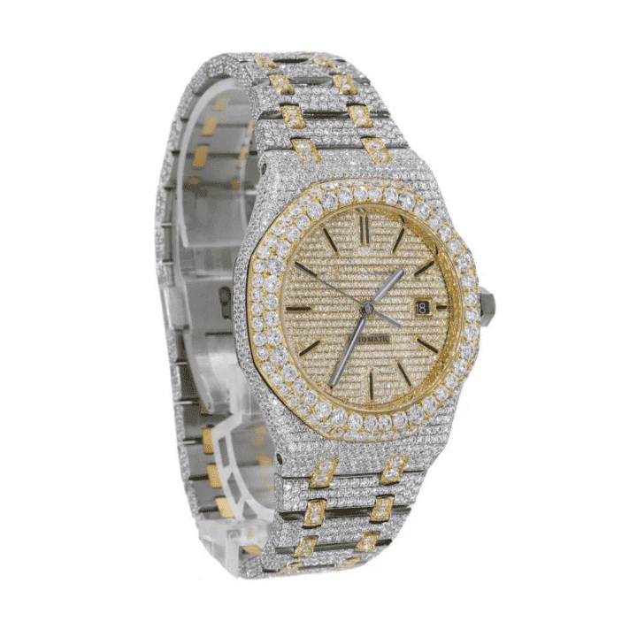 Masterpiece Bust Down Iced Out Watches, Moissanite Watches 3 Masterpiece Bust Down Iced Out Watches, Moissanite Watches - Image 3