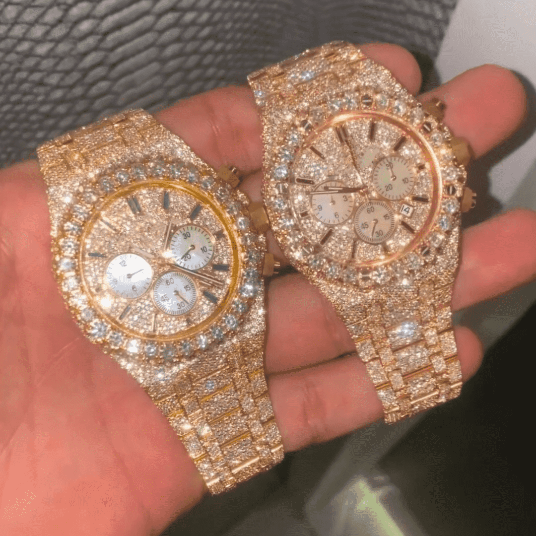 Classic Moissanite Diamond Iced Out Bust Down Automatic Luxury Watch for Parties 2 Classic Moissanite Diamond Iced Out Bust Down Automatic Luxury Watch for Parties - Image 2