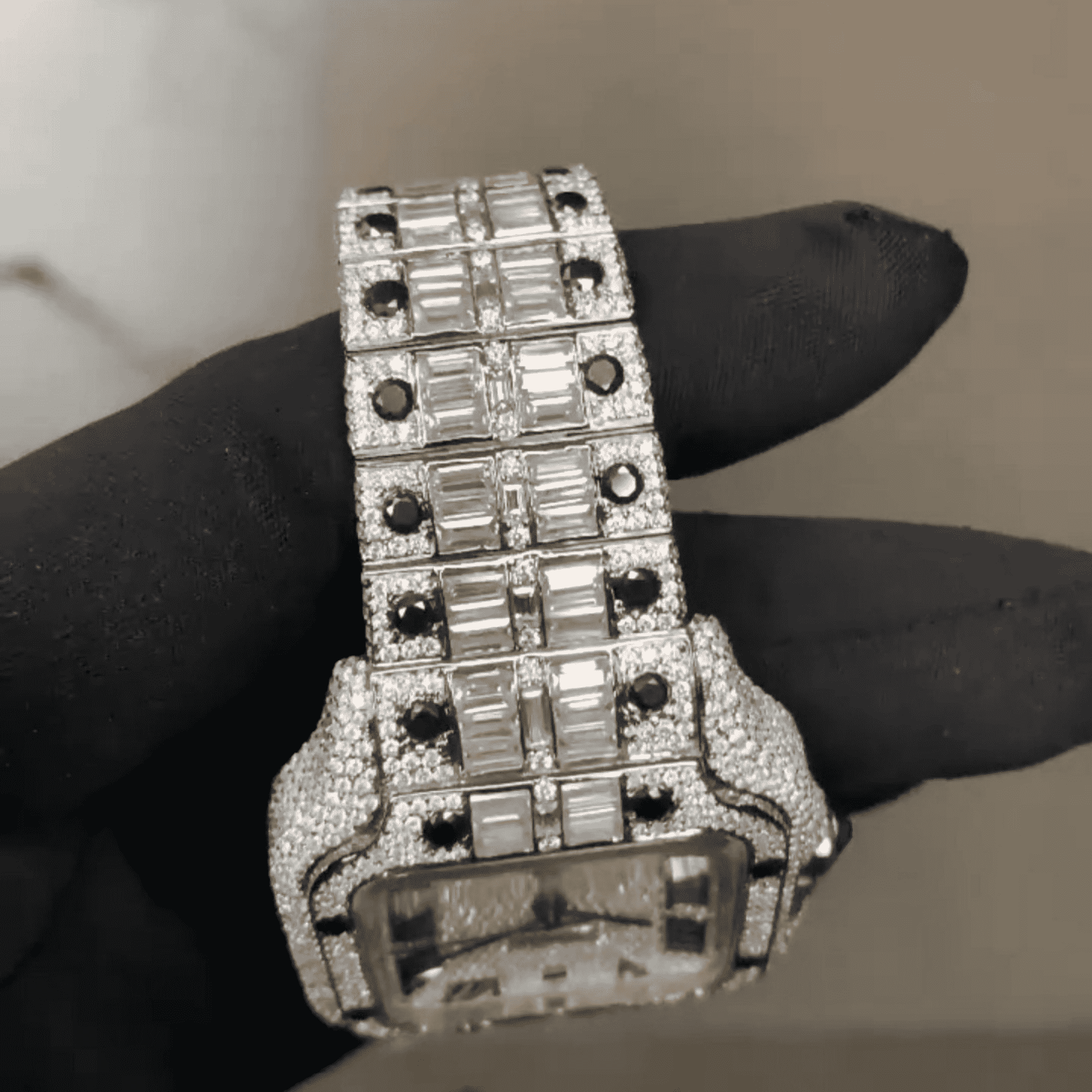 Stylish Bust Down Moissanite Watch for Men Fully Iced Out 3 Stylish Bust Down Moissanite Watch for Men Fully Iced Out - Image 3