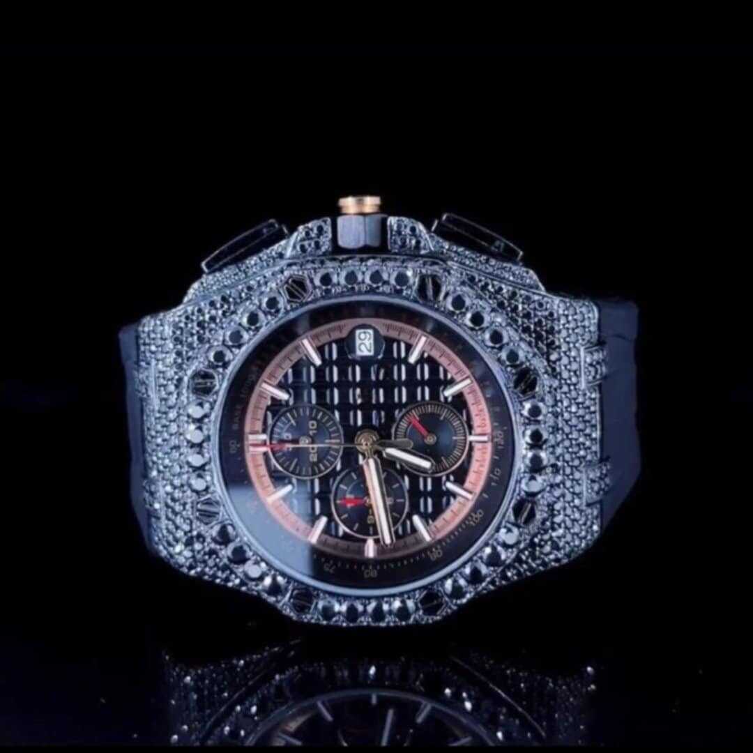Stainless Steel Iced Out VVS Moissanite Luxury Watch 1 Stainless Steel Iced Out VVS Moissanite Luxury Watch