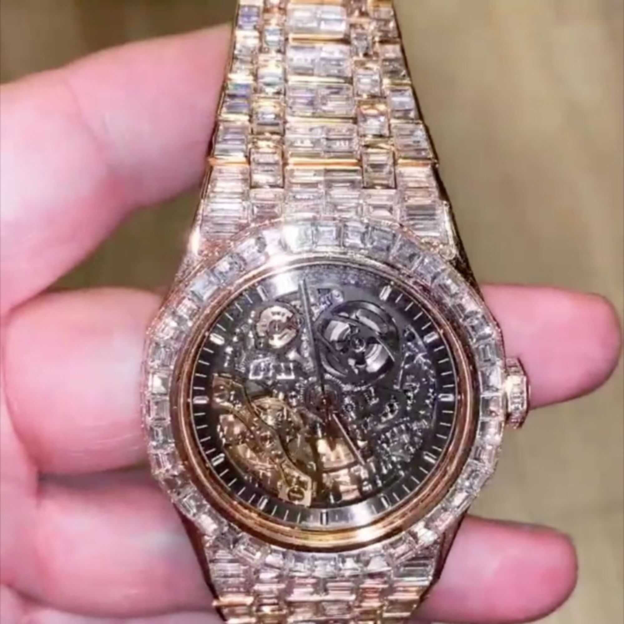Unisex Bust Down Moissanite Watch 1 Unisex Bust Down Moissanite Watch