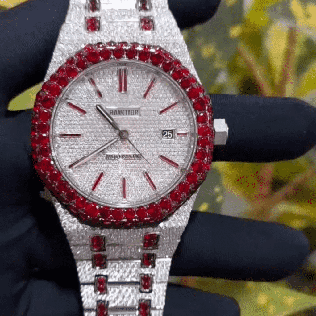 Iced Out Moissanite Diamond Watch (Classic Design) 1 Iced Out Moissanite Diamond Watch (Classic Design)