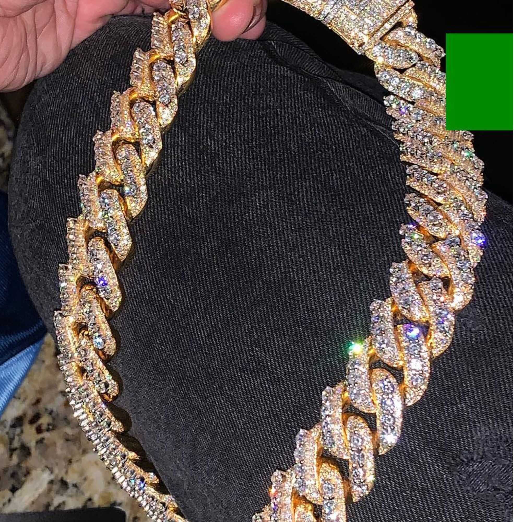 Luxury Moissanite Diamond Iced Out Cuban Link Chain for Men & Women 4 Personalized Diamond Chain